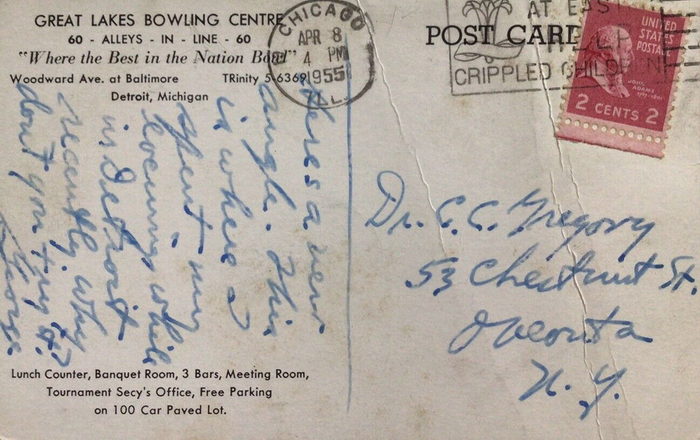 Great Lakes Bowling Centre - Old Postcard (newer photo)